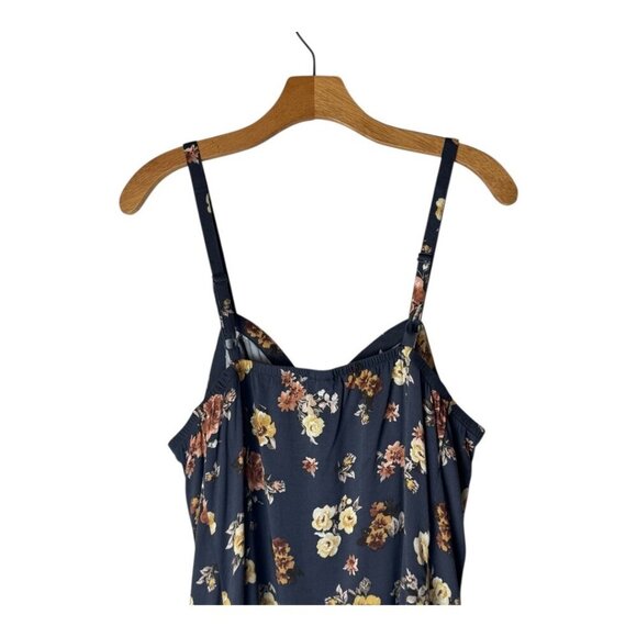 Torrid Tank Top Women 10 Black Floral Print Button Front Shirt Boho Festival - Picture 4 of 11